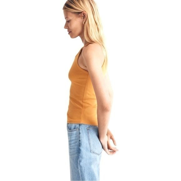 Madewell Women's Ochre Fresco Supima Rib '90s‎ Tank Top Size XXS - Picture 4 of 5